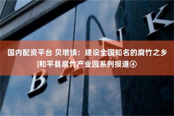 国内配资平台 贝墩镇：建设全国知名的腐竹之乡|和平县腐竹产业园系列报道④