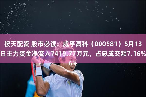 按天配资 股市必读：威孚高科（000581）5月13日主力资金净流入7419.77万元，占总成交额7.16%