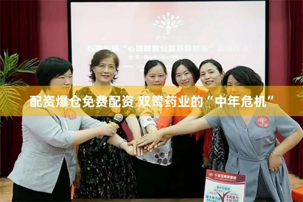 配资爆仓免费配资 双鹭药业的“中年危机”